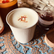 How to make saffron latte